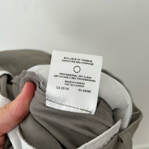 Judith and Charles high waist pleated linen grey trouser pant - Picture 5 of 11